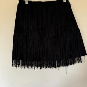 Black fringe skirt from SHEIN adult medium dance costume